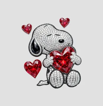 Термоналіпка "Snoopy" з камінців 18,5*22 см