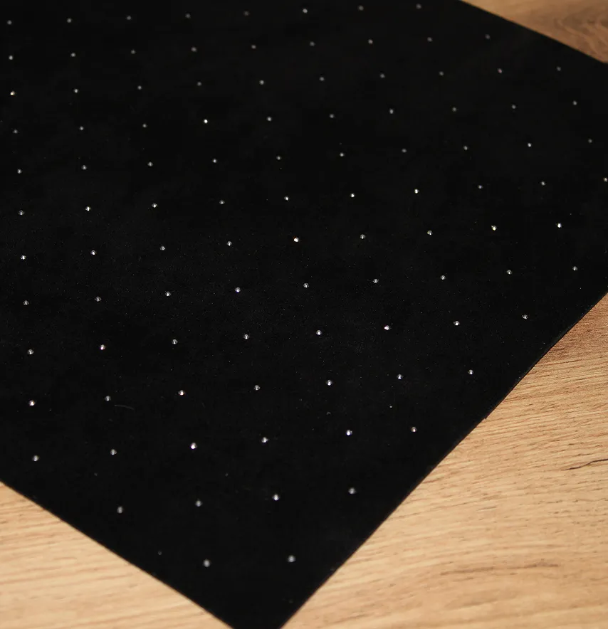 Аплікація зі страз "Розсип" срібло металік 27,5*43,5 см-1