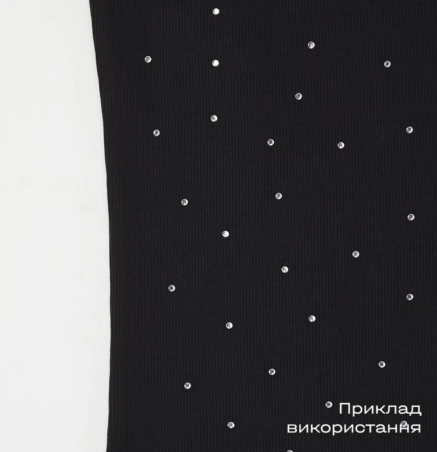 Аплікація зі страз "Розсип" срібло металік 27,5*43,5 см-5