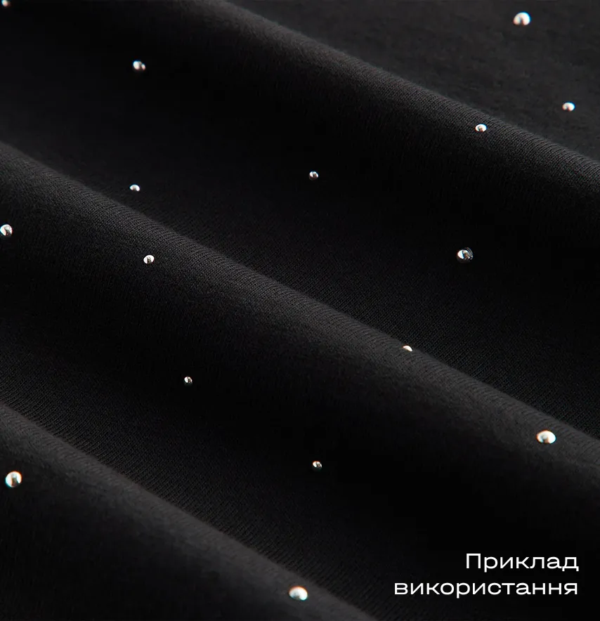 Аплікація зі страз "Розсип" срібло металік 27,5*43,5 см-6