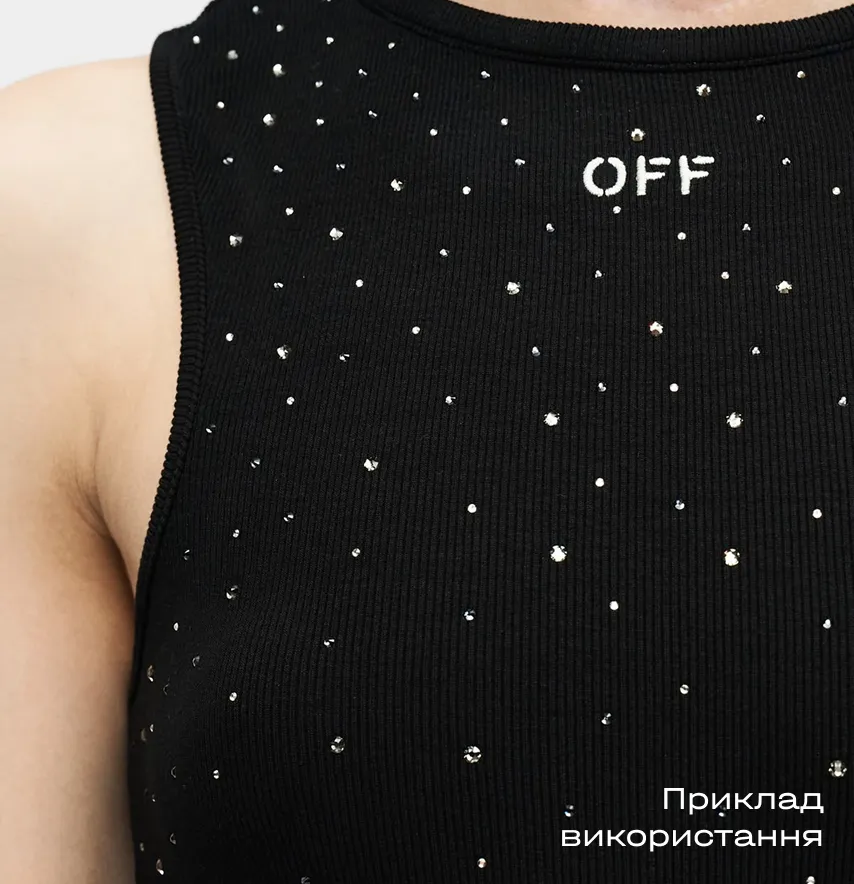 Аплікація зі страз "Розсип" срібло металік 27,5*43,5 см-8