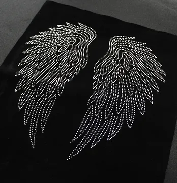 Аплікація зі страз "Крила" ss6 crystal 32*32 см