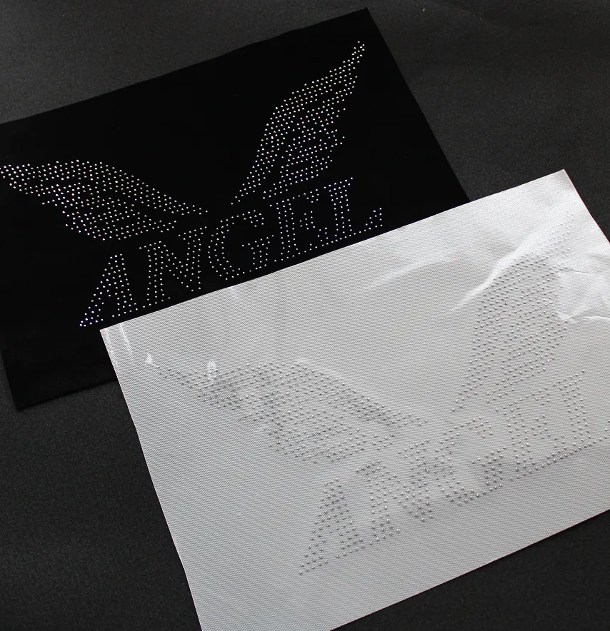 Аплікація зі страз "Angel" ss6 crystal 36*18 см-6