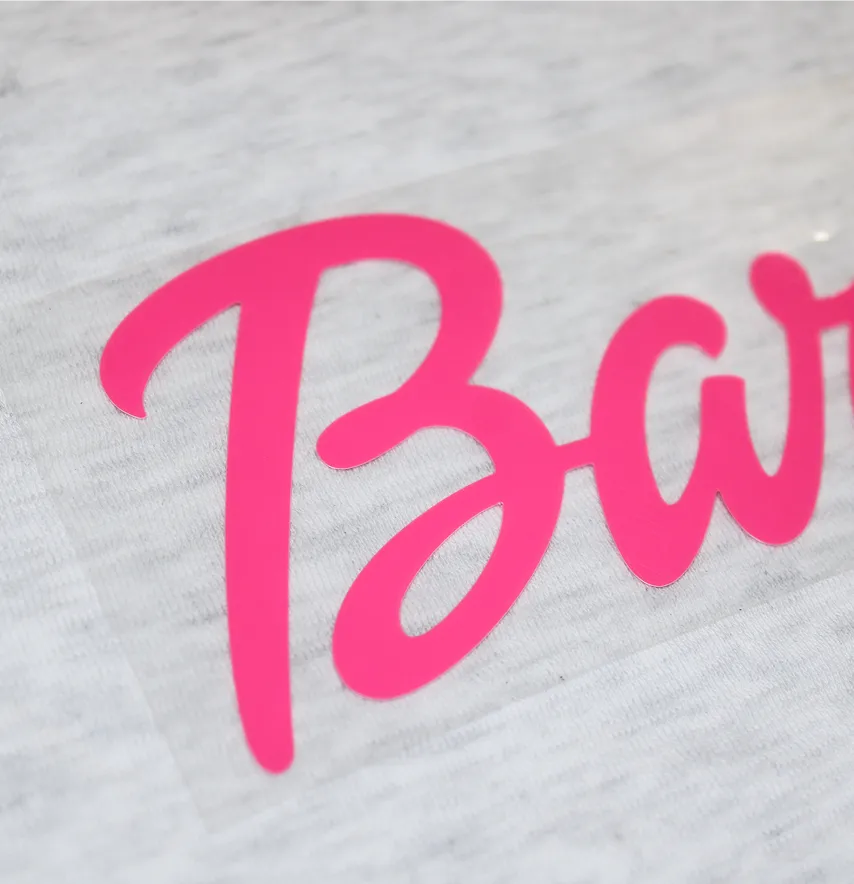 Термоаплікація з плівки "Barbie" зірочка 19*7,5 см рожевого кольору-2