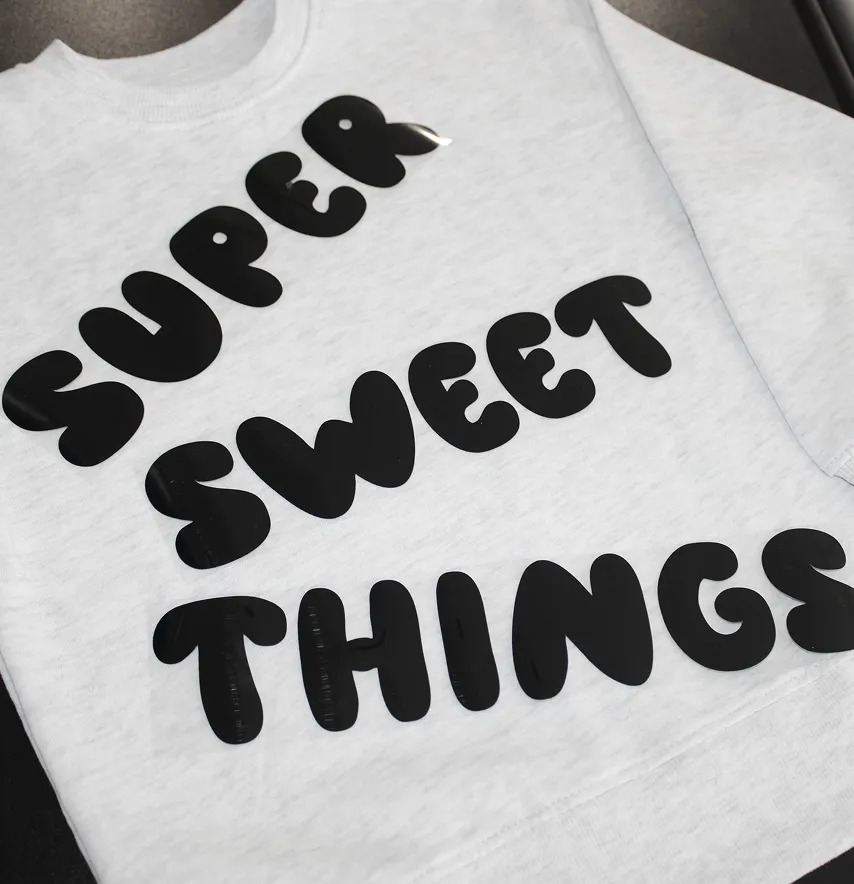 Термоаплікація об'ємна пуф "Super sweet things" комплект чорного кольору-1