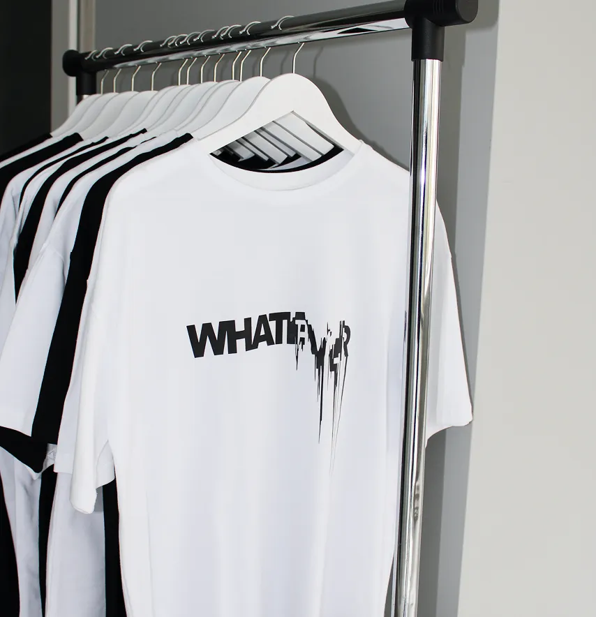Футболка жіноча оверсайз "Whatever" білого кольору-2