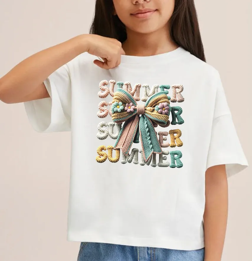 Термоналіпка "Summer" в'язаний бант 19*18 см-1