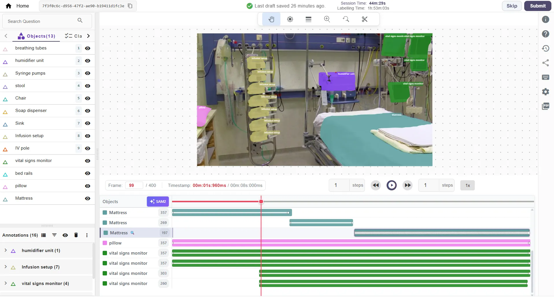 Video Annotation Screen
     style=