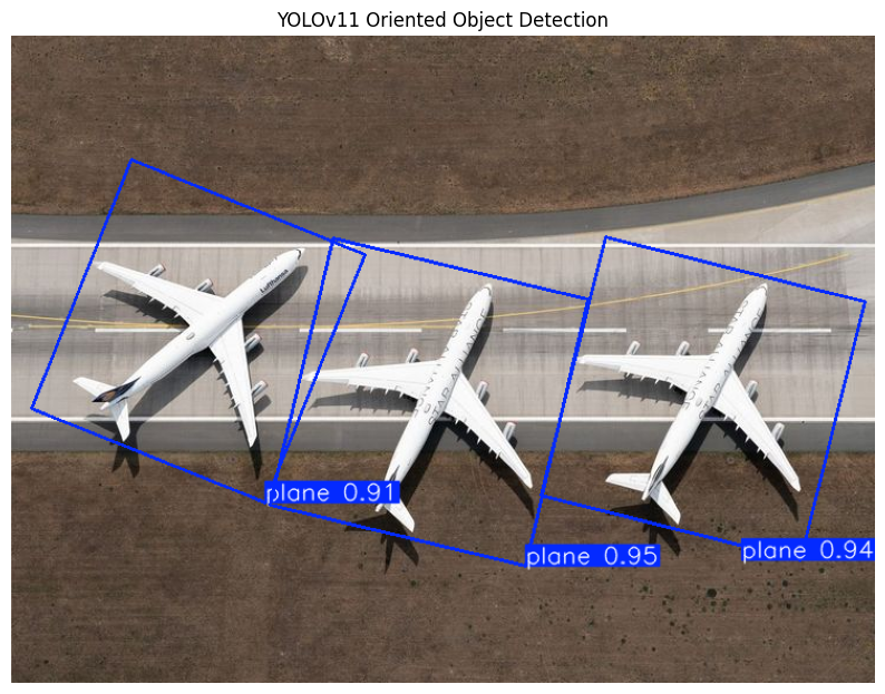 YOLOv11 Oriented Object Detection
