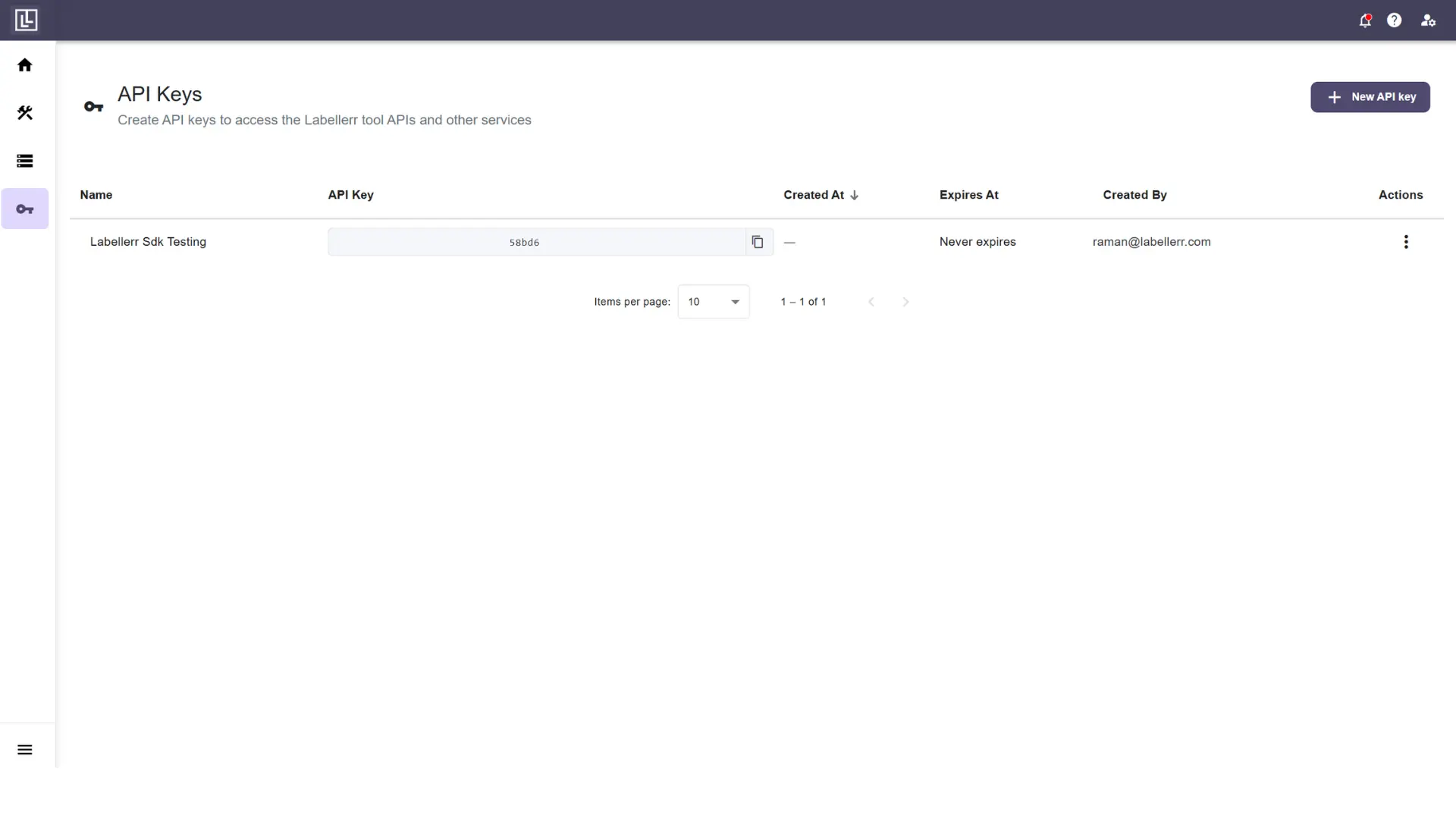 Labellerr API Keys Managements
