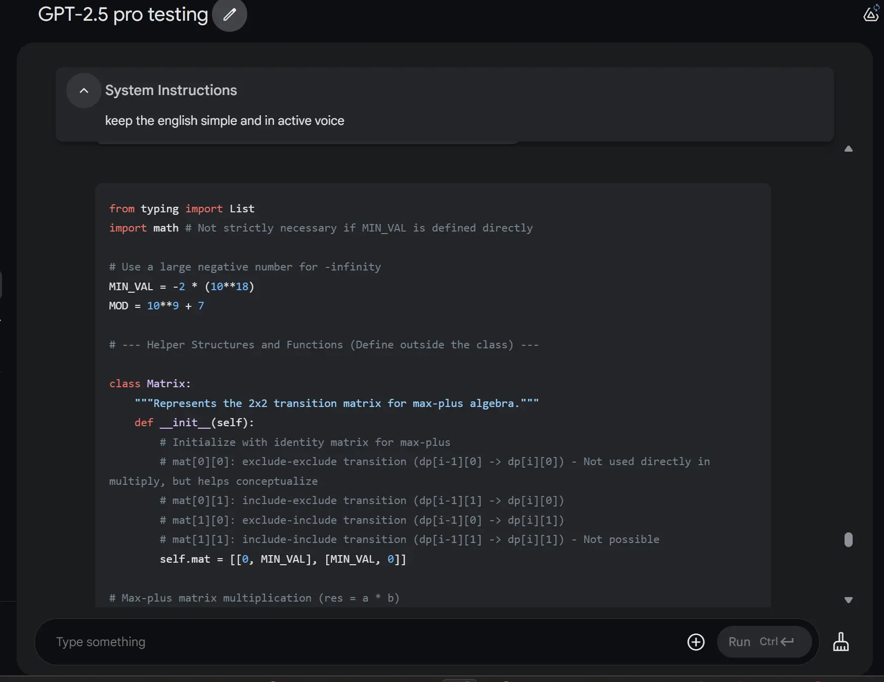 Asking gemini to solve a hard leet code problem