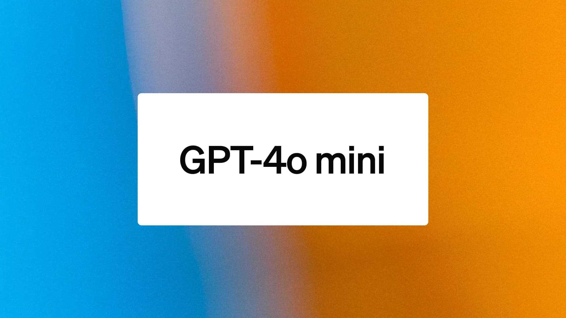 GPT 4o mini