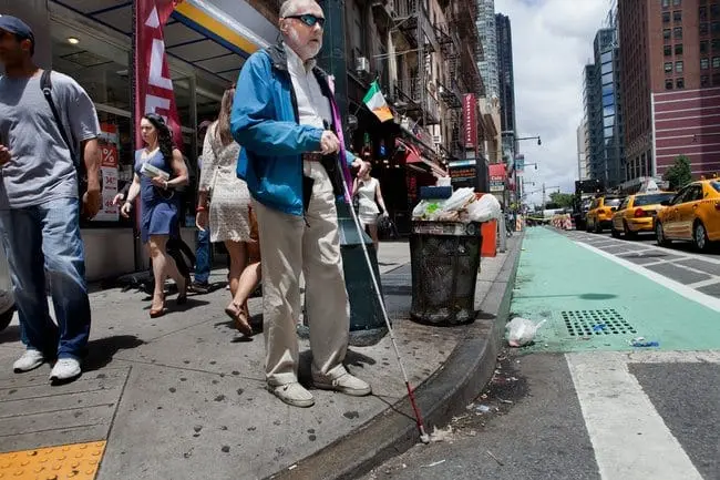 Blind Man with cane