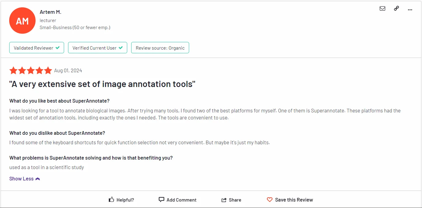 G2 review superannotate