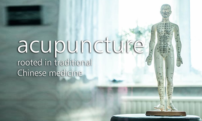 Acupuncture, rooted in traditional Chinese medicine