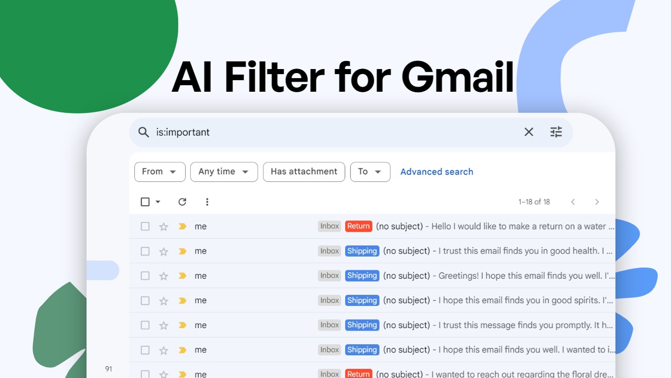 AI app: AI Filter for Gmail for Build your AI Startup Hackat