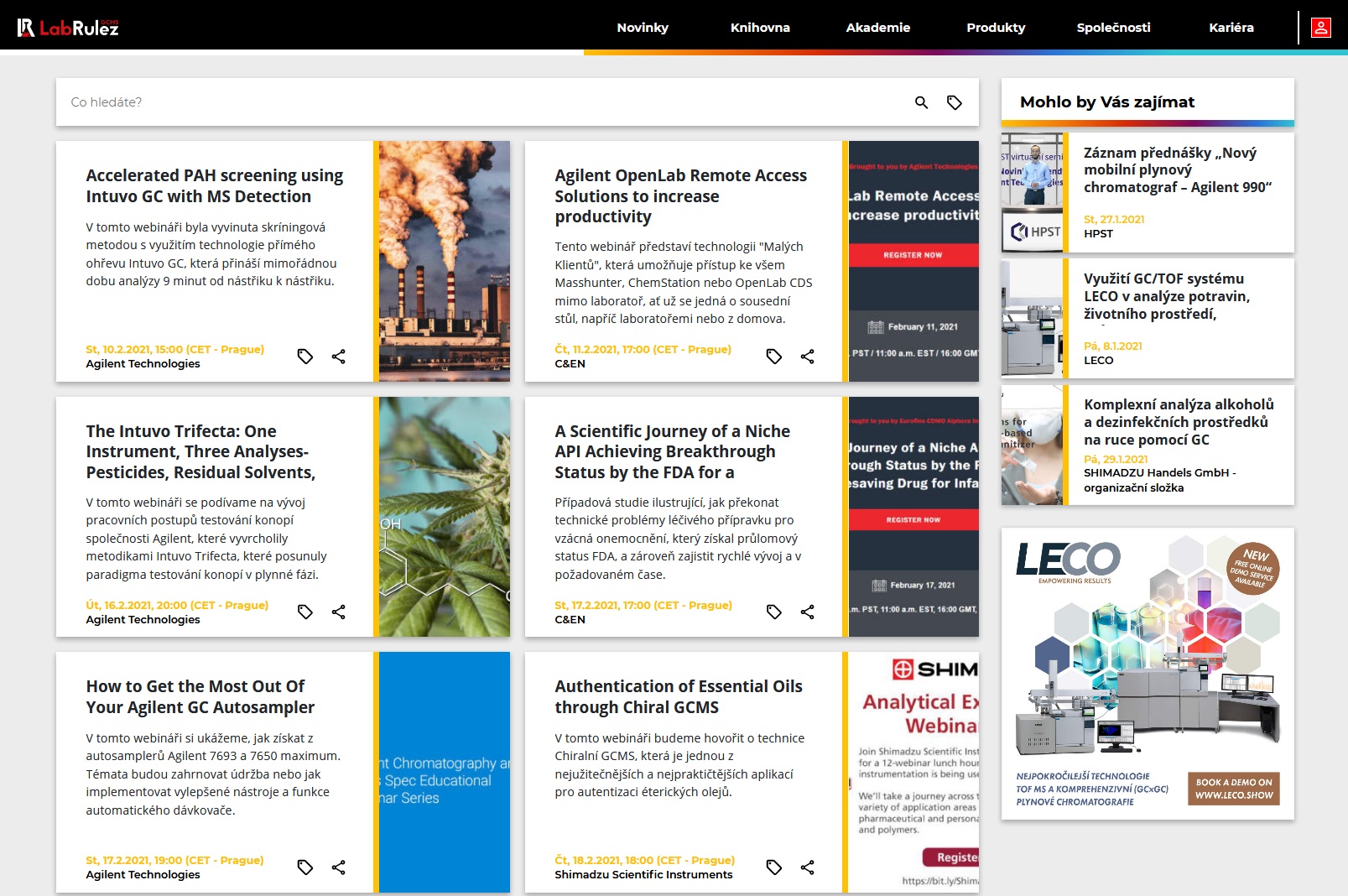 GC a GCMS webináře - únor 2021