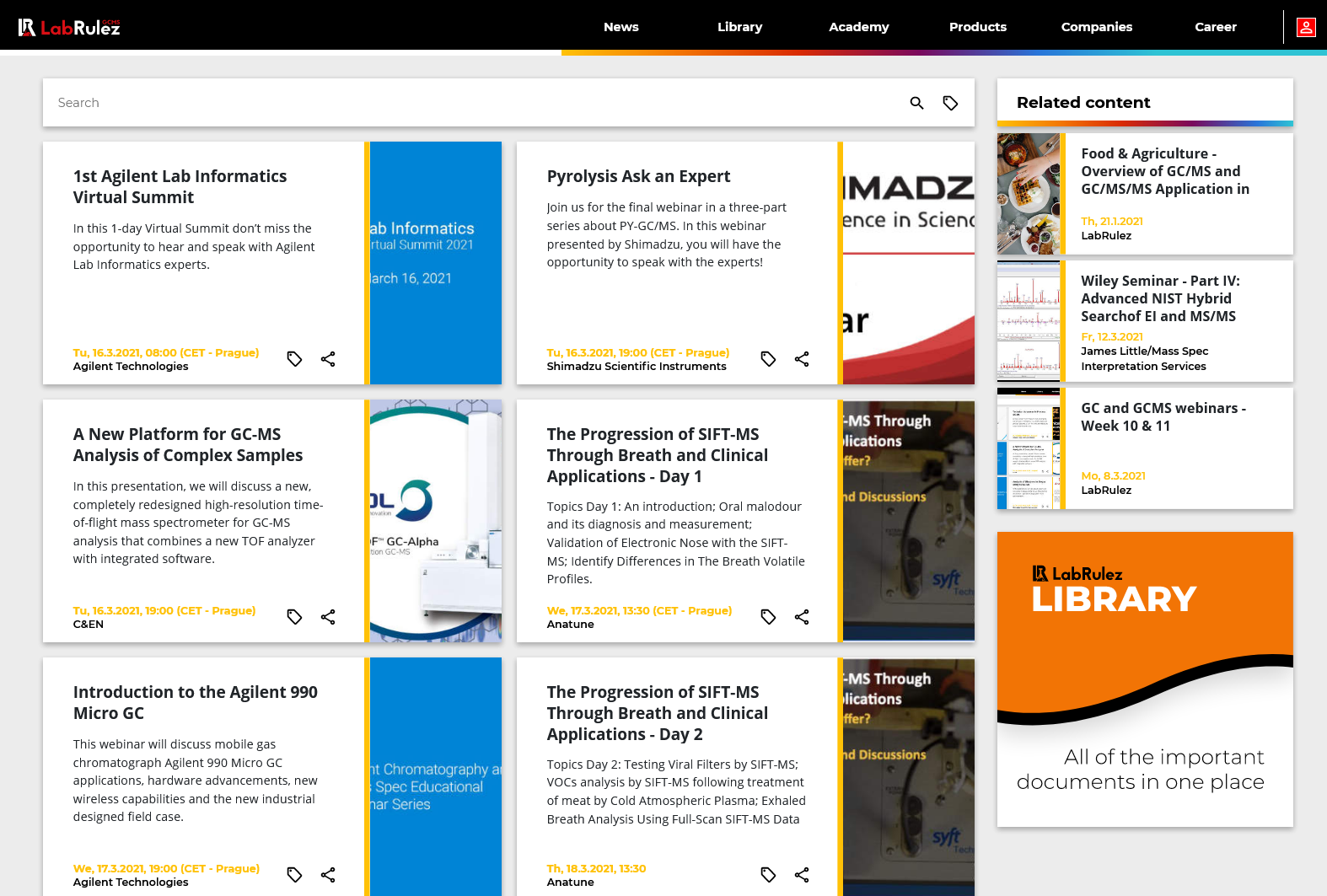 LabRulez: GC and GCMS webinars - Week 11