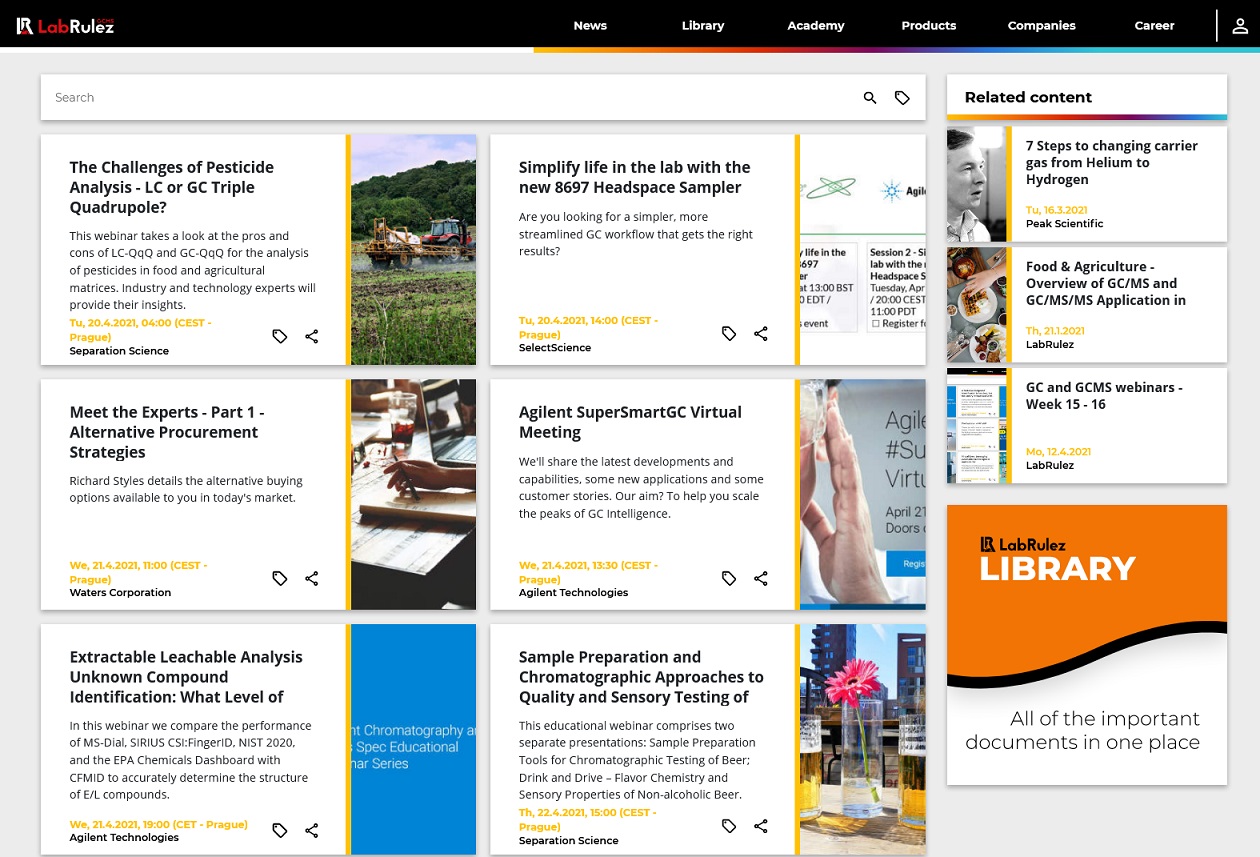 LabRulez: GC and GCMS webinars - Week 16 - 17