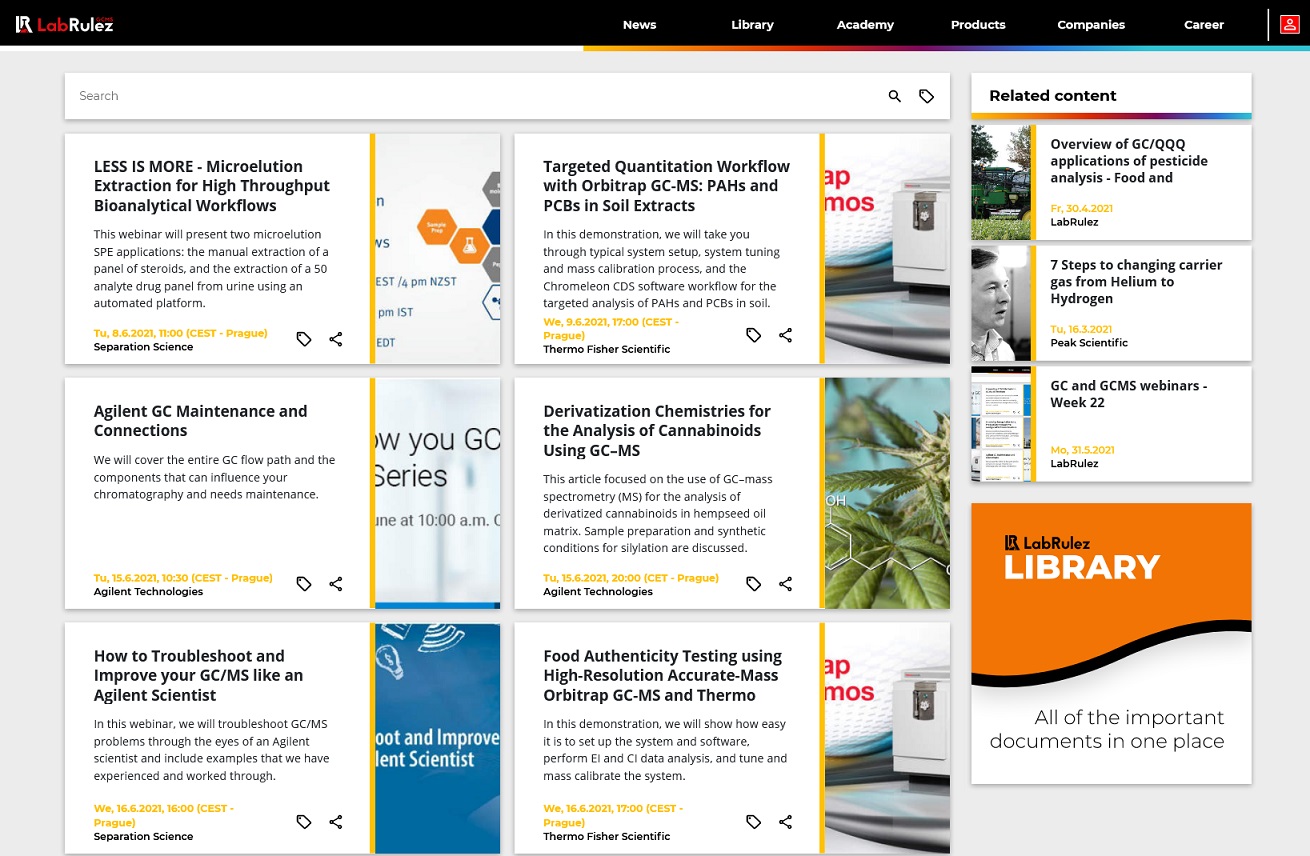 LabRulez: GC and GCMS webinars - Week 22 + 23