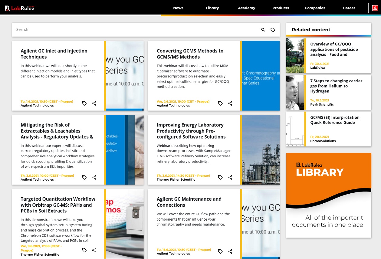 LabRulez: GC and GCMS webinars - Week 22