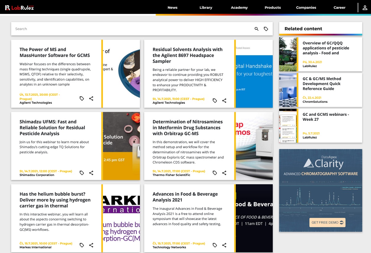 LabRulez: GC and GCMS webinars - Week 28