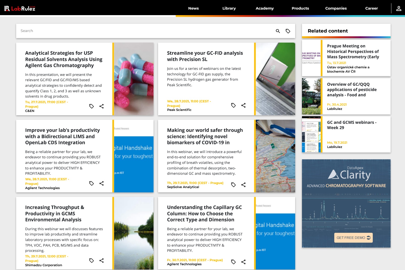 LabRulez: GC and GCMS webinars - Week 30