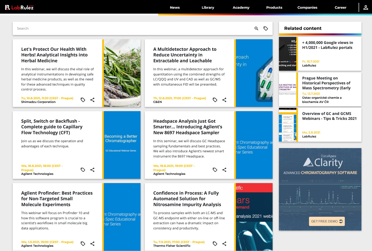 LabRulez: GC and GCMS webinars - Week 32