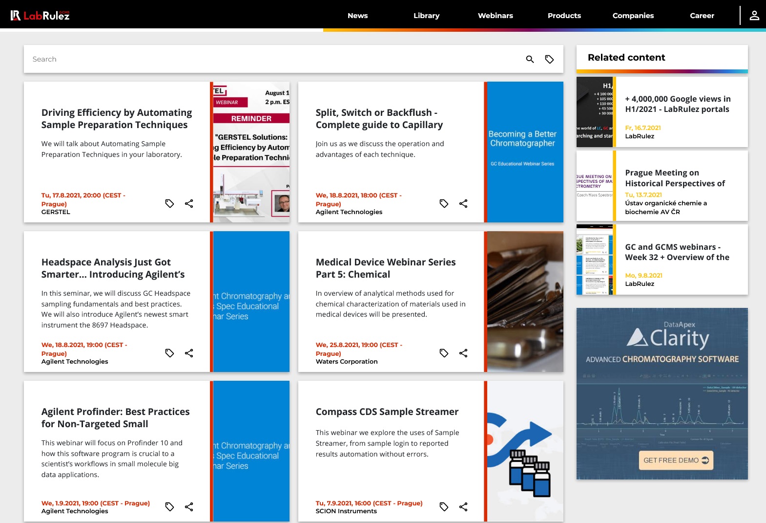 LabRulez: GC and GCMS webinars - Week 33