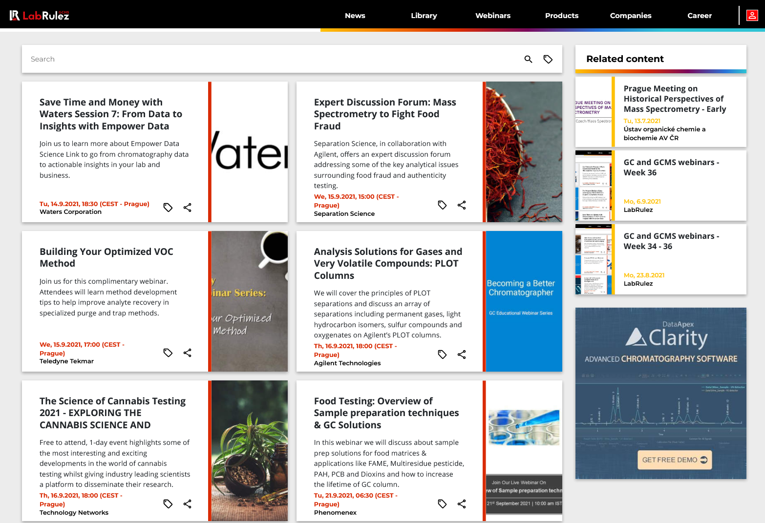 LabRulez: GC and GCMS webinars - Week 37