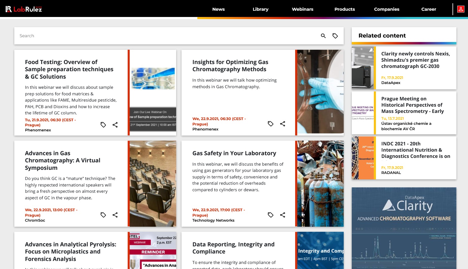 LabRulez: GC and GCMS webinars - Week 38