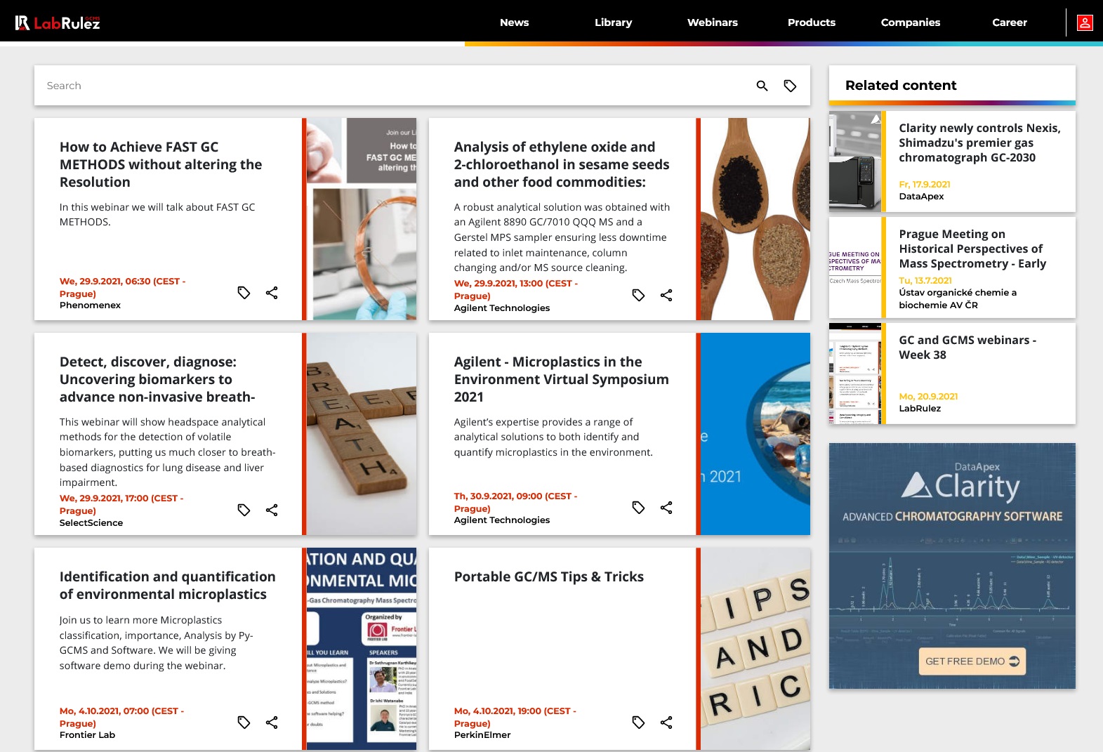 LabRulez: GC and GCMS webinars - Week 39