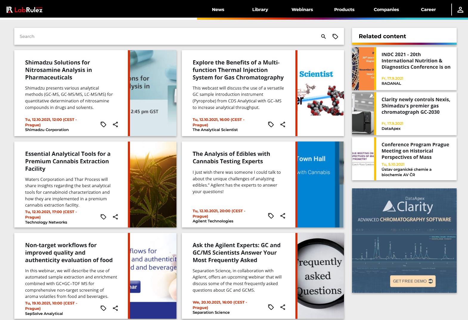 LabRulez: GC and GCMS webinars - Week 41 & 42
