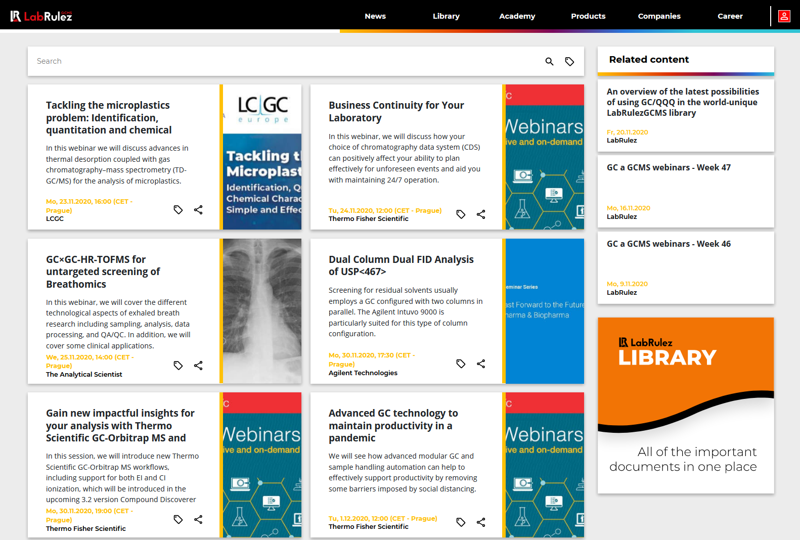 LabRulez: GC and GCMS webinars - Week 48
