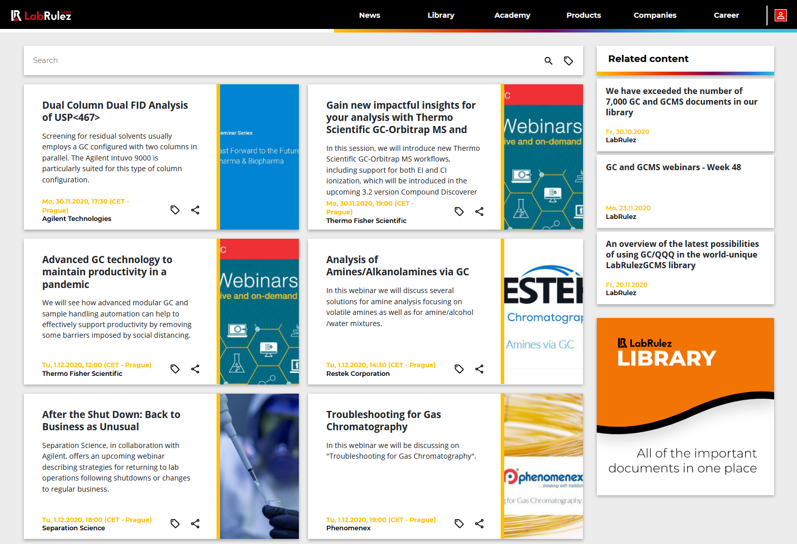 LabRulez: GC and GCMS webinars - Week 49