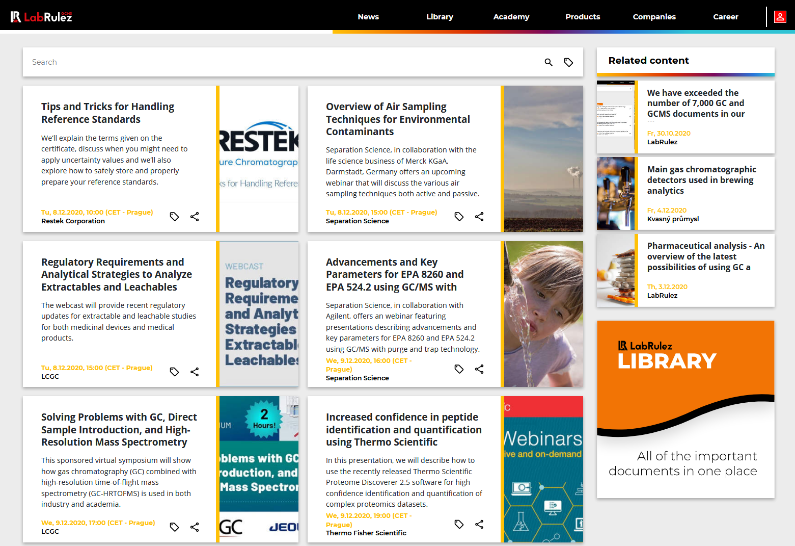 LabRulez: GC and GCMS webinars - Week 50