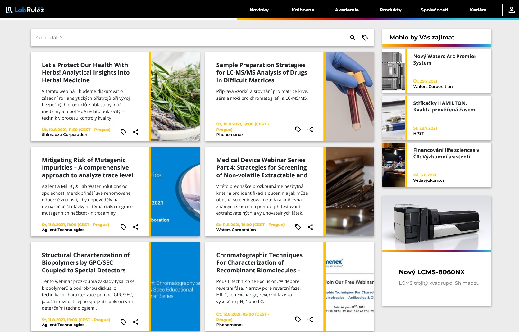 LabRulez: LC a LCMS webináře - 32. týden