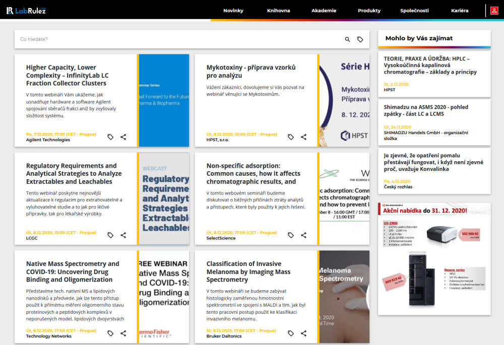 LC a LCMS webináře - 50. týden