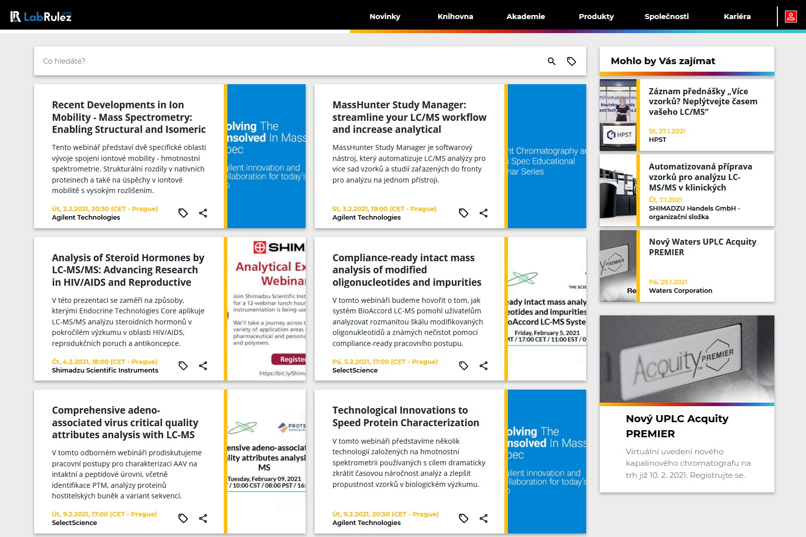 LabRulez: LC a LCMS webináře - únor 2021