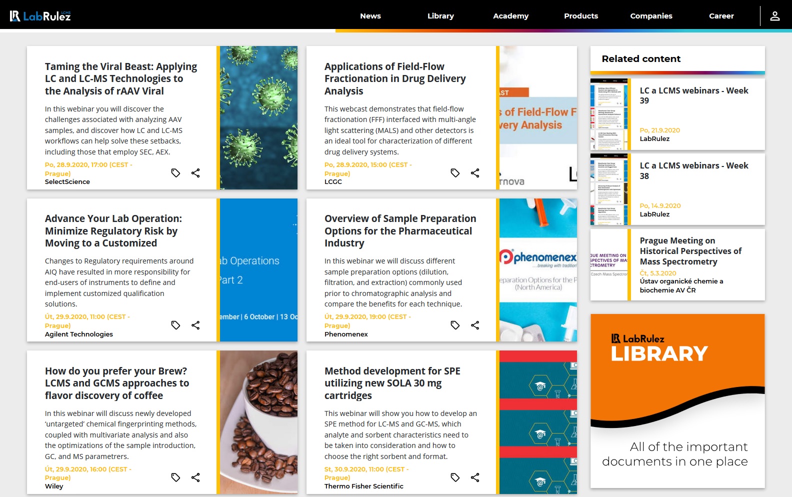 LabRulez: LC and LCMS webinars - Week 40