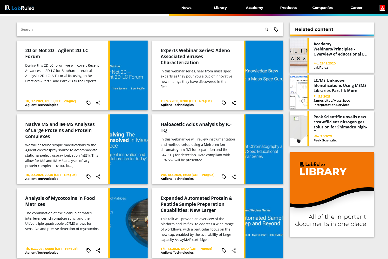 LabRulez: LC and LCMS webinars - Week 10