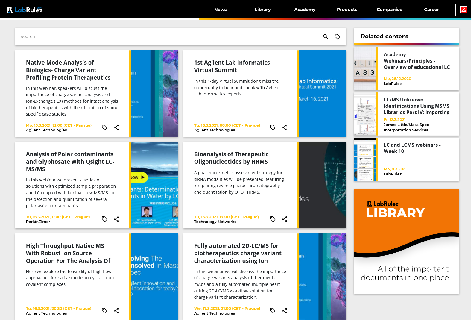 LabRulez: LC and LCMS webinars - Week 11
