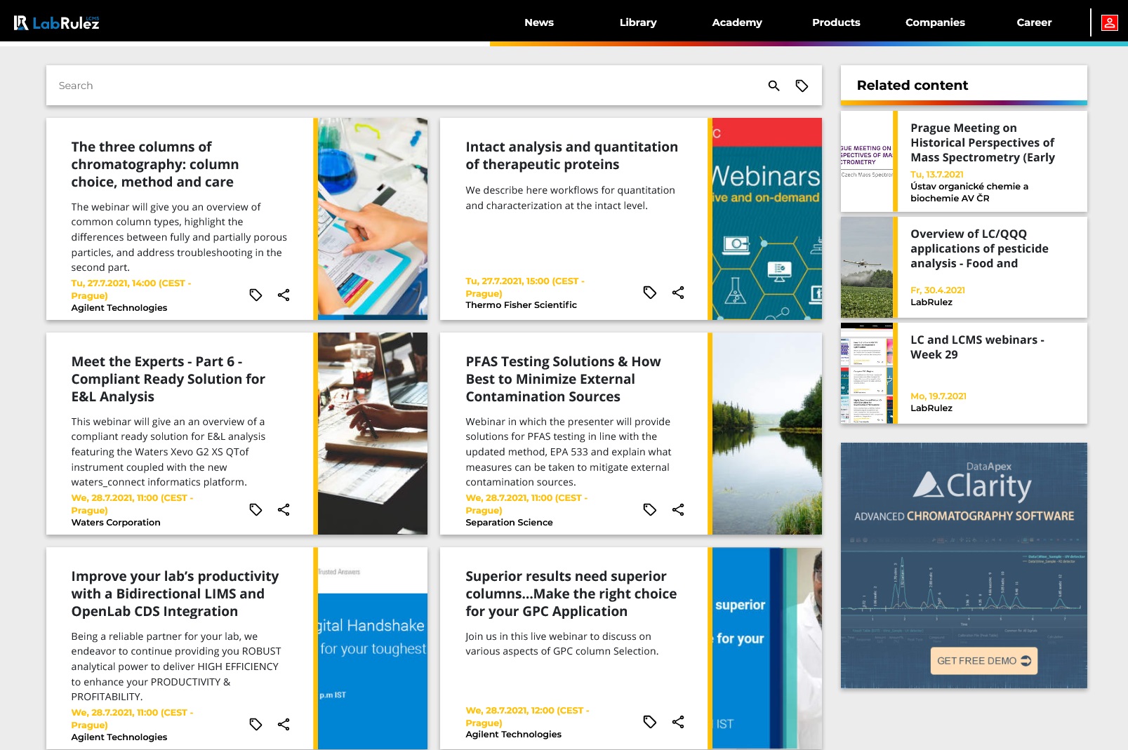 LabRulez: LC and LCMS webinars - Week 30