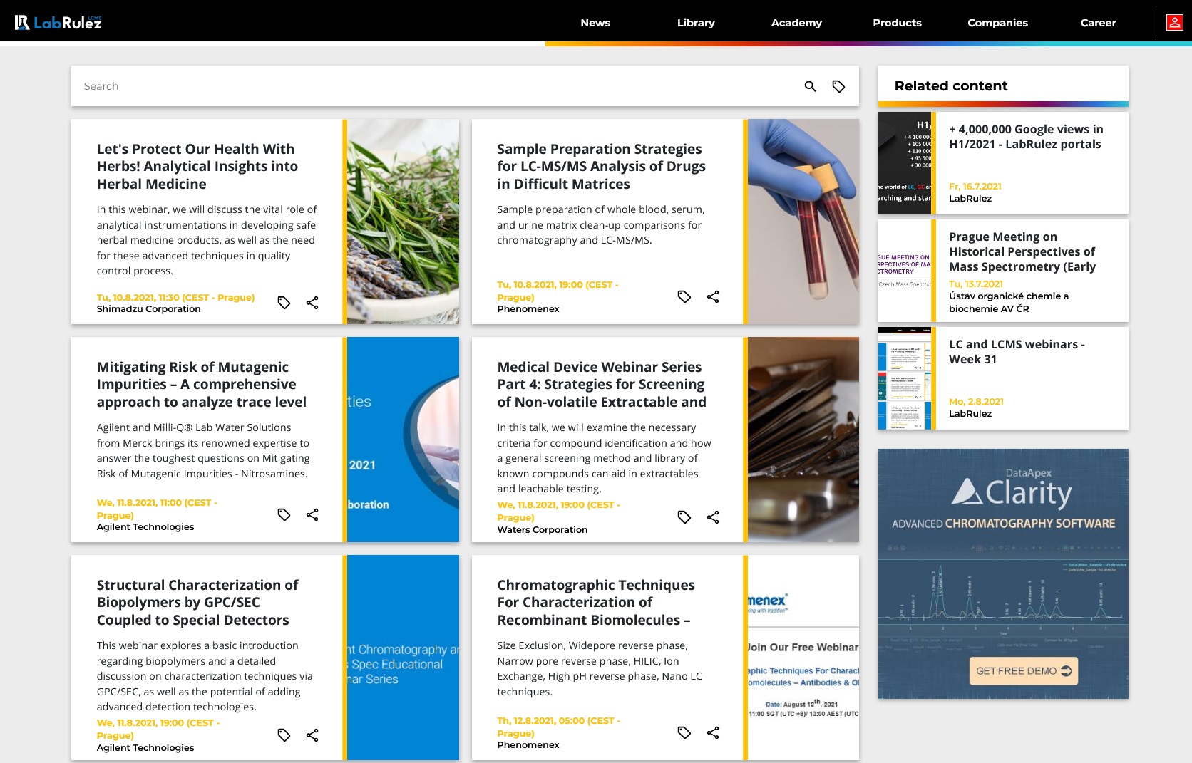 LabRulez: LC and LCMS webinars - Week 32