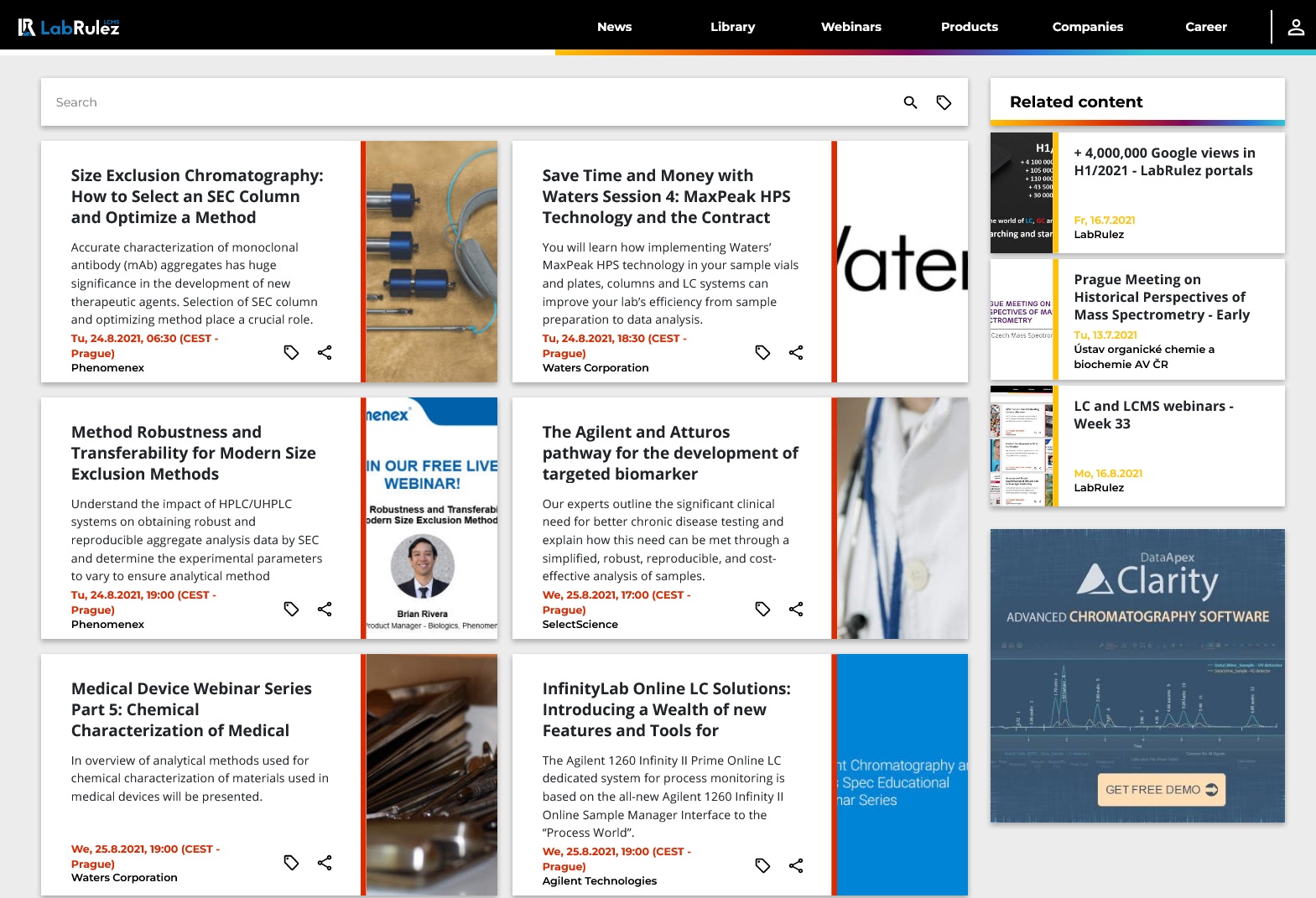 LabRulez: LC and LCMS webinars - Week 34