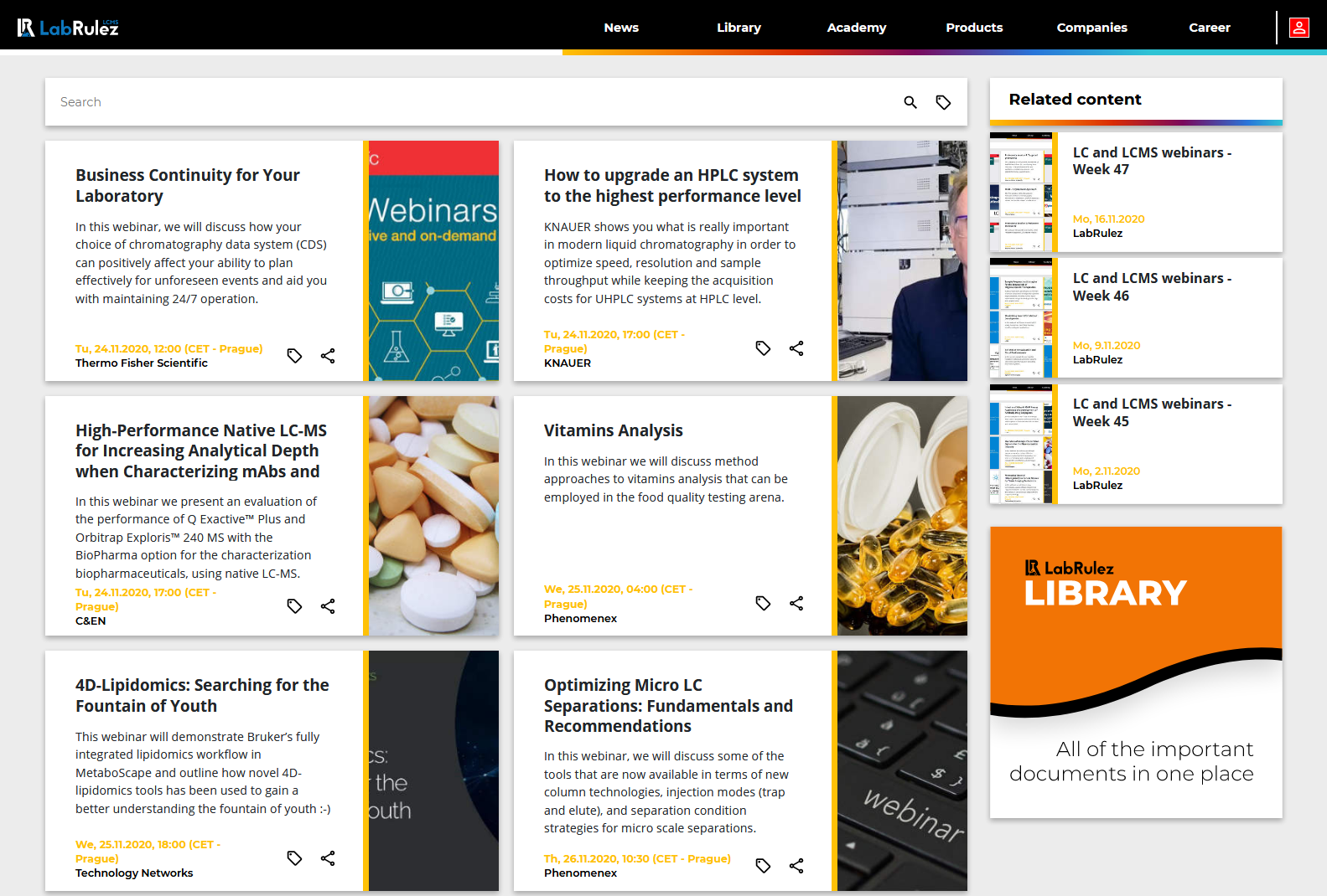 LabRulez: LC and LCMS webinars - Week 48