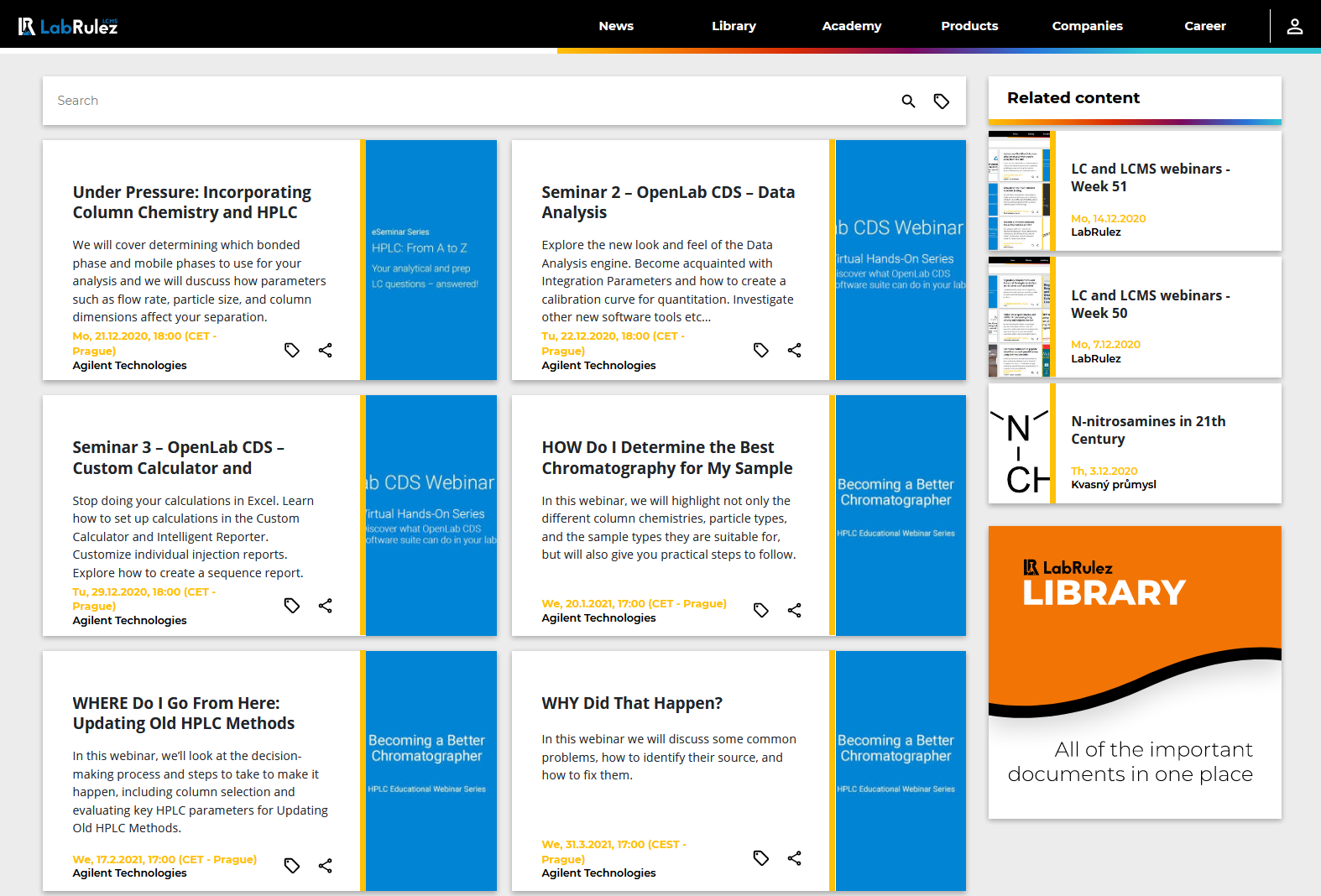 LabRulez: LC and LCMS webinars - Week 52