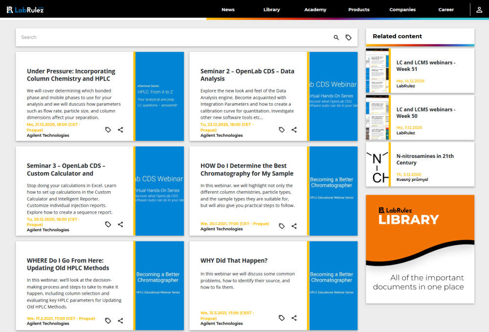 LC and LCMS webinars - Week 52