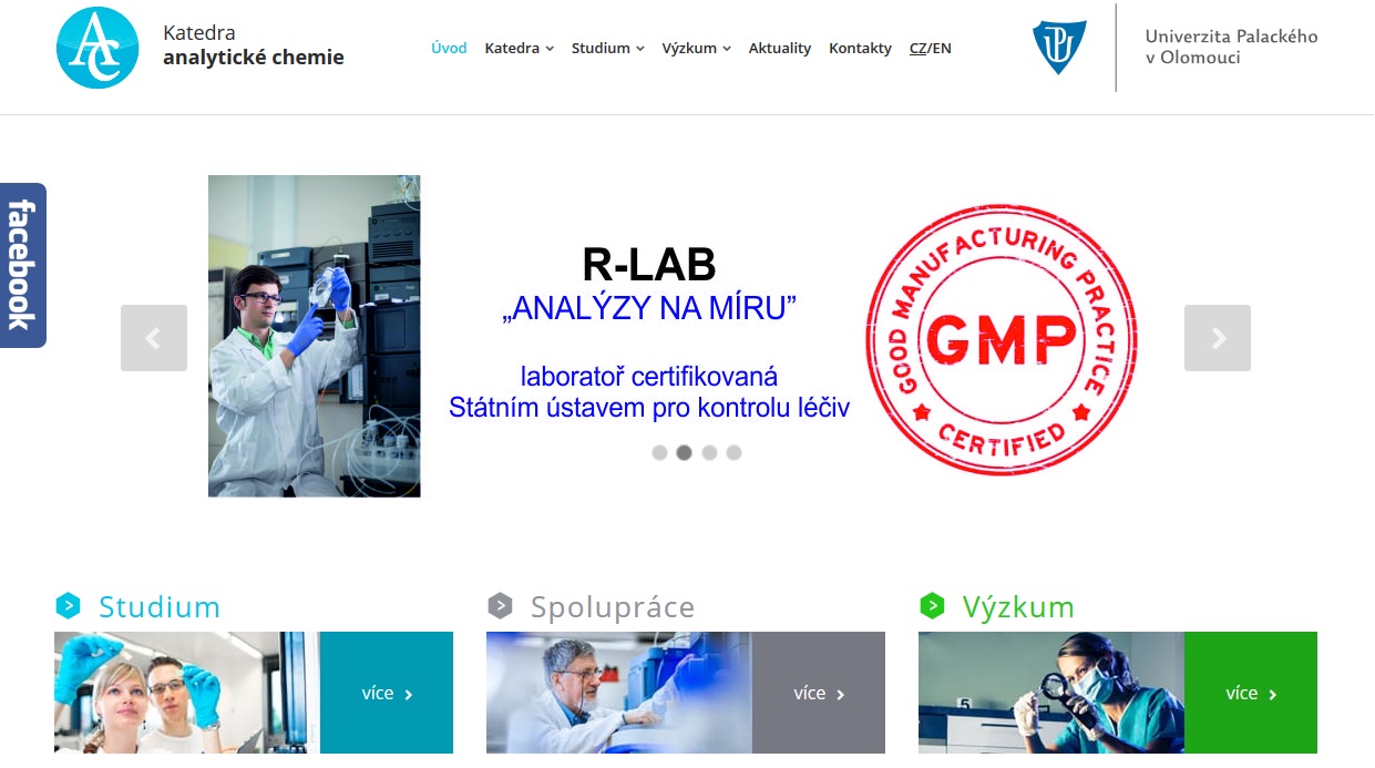 Katedra analytické chemie, PřF UP v Olomouci