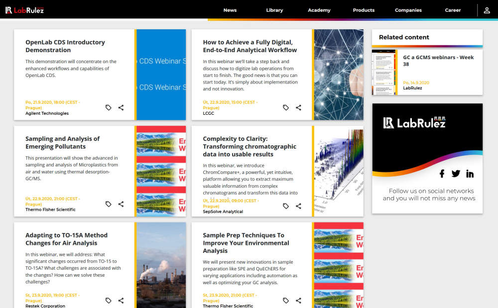 GC and GCMS webinars - Week 39